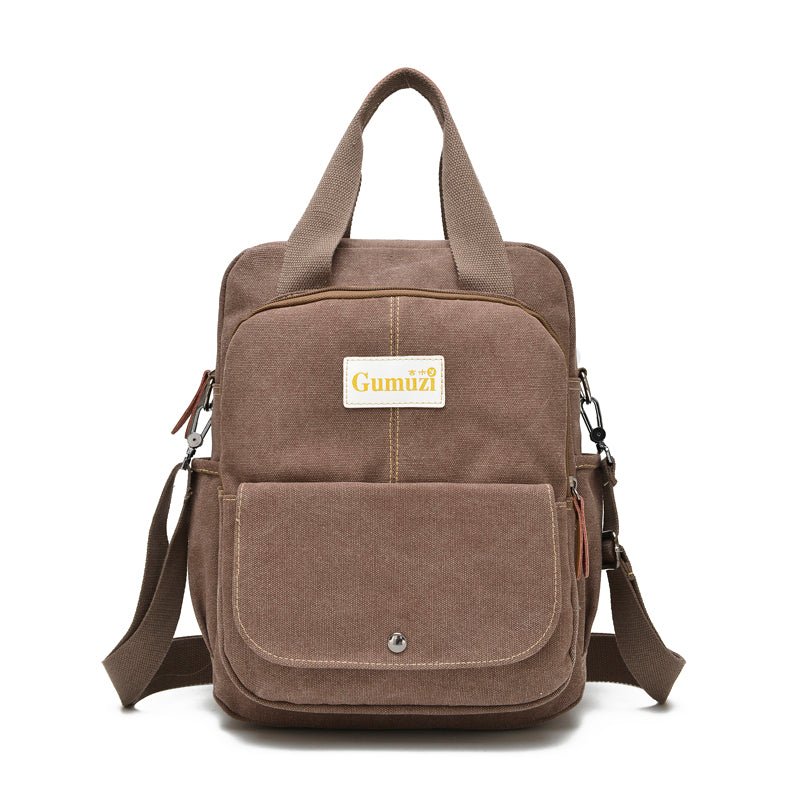 Leisure Canvas Shoulder Bag Wearproof Multi - functional Backpack - Wautton Outdoor Gear - Little Red General Store
