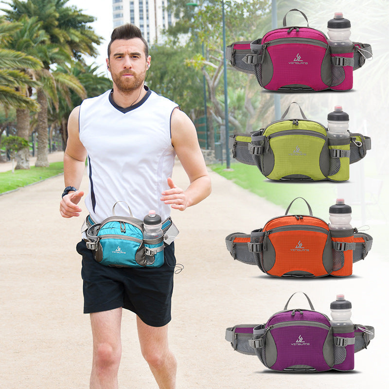 Outdoor Waist Bag with Bottle Holder Cycling Fanny Pack Multifuction Hiking - Wautton Outdoor Gear - Little Red General Store