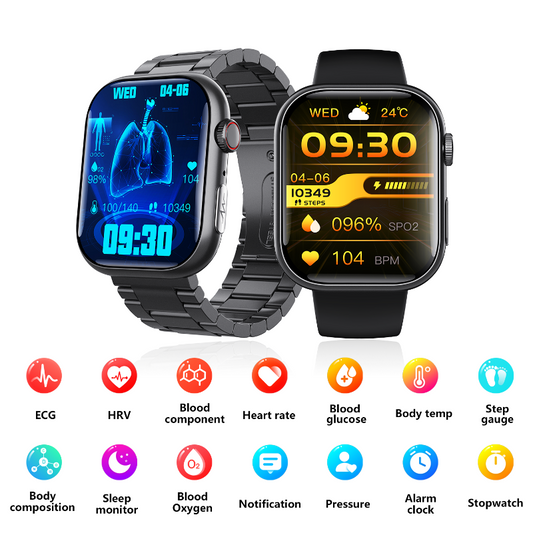 Best ECG Smart Watch of 2024 With Blood Pressure Monitor+Blood Glucose Monitoring - Wautton Outdoor Gear - Little Red General Store