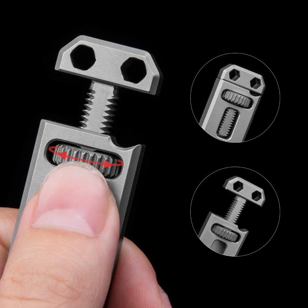 Titanium Alloy Telescopic Crowbar Camping Bottle Opener Screwdriver Wrench Outdoor EDC Hand Tools With 3 Batch Head - Wautton Outdoor Gear - Little Red General Store