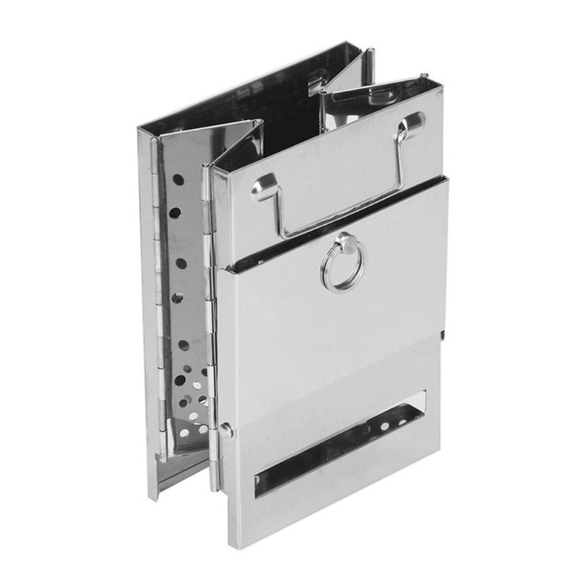 Wood Burning Camp Stove Folding Stainless Steel BBQ Outdoor Survival - Wautton Outdoor Gear - Little Red General Store