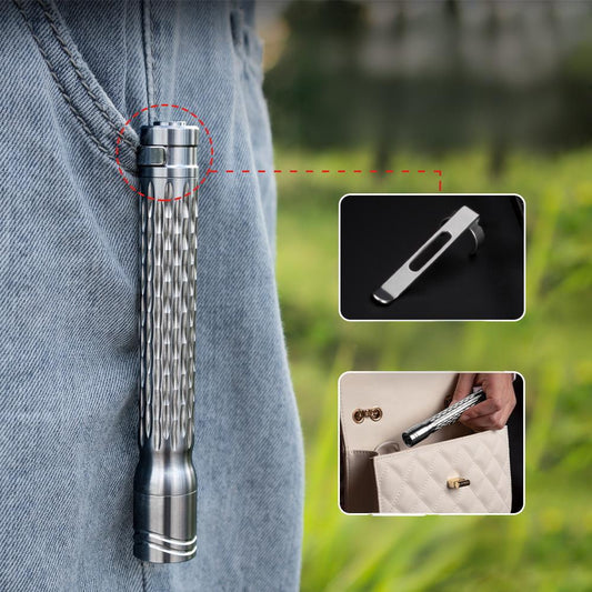 Wautton R8 Titanium Alloy Mini High - Intensity Flashlight - Wautton Outdoor Gear - Little Red General Store