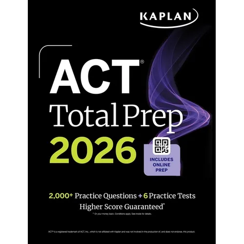 ACT Total Prep 2026: Includes 6 Full Length Tests, 2,000+ Practice Questions + Online Access to a 500+ Question Bank & Video Tutorials