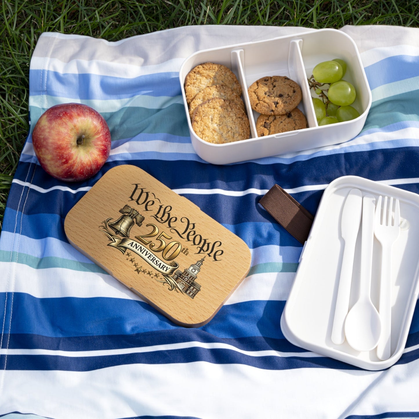 We the People – America’s 250th Anniversary Bento Wooden-Top Lunch Box (1776–2026)