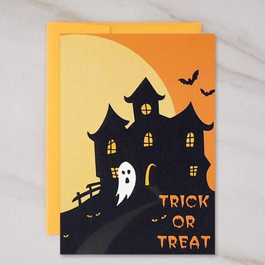 Haunted House - Halloween Greeting Card