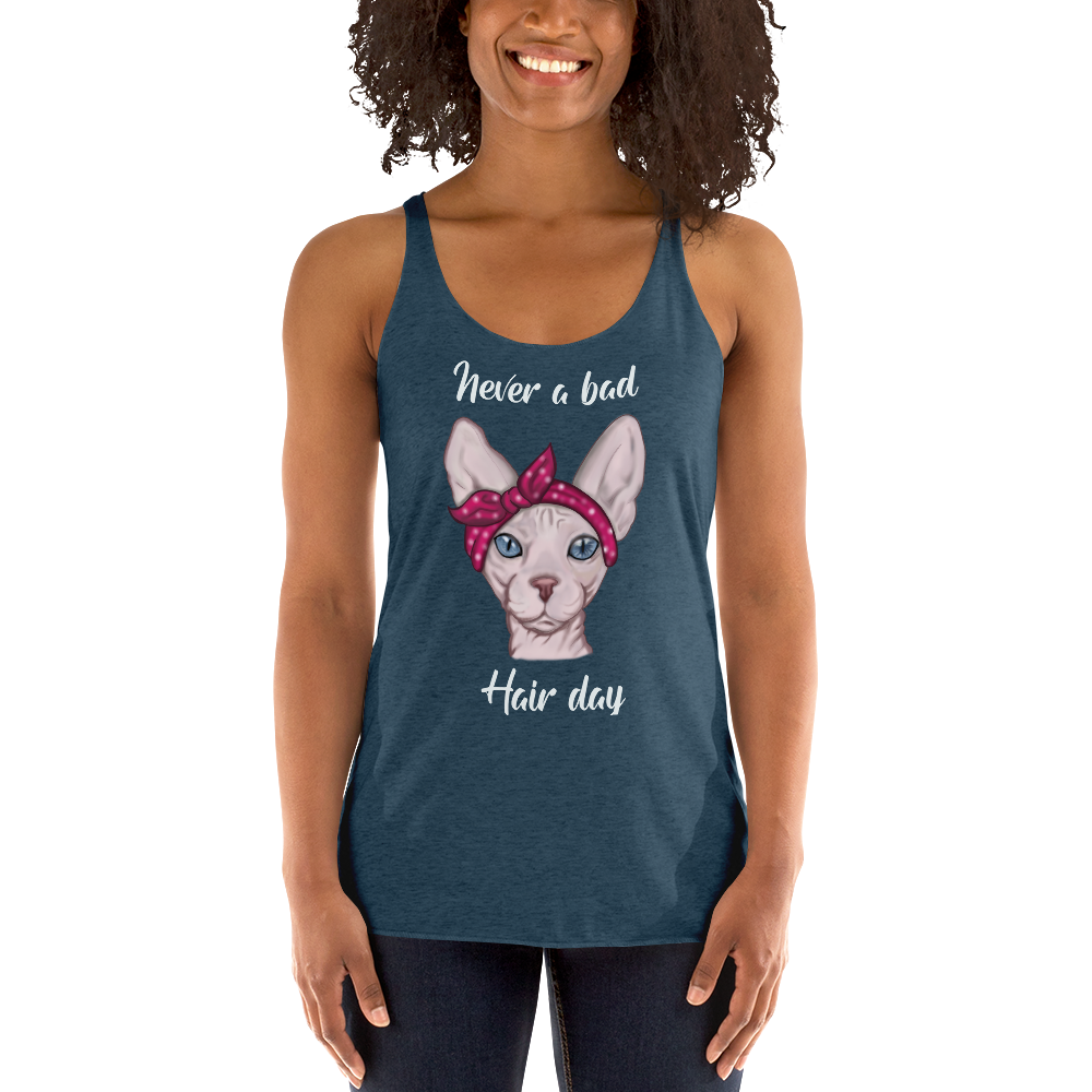 "NEVER A BAD HAIR DAY" SPHYNX TANK