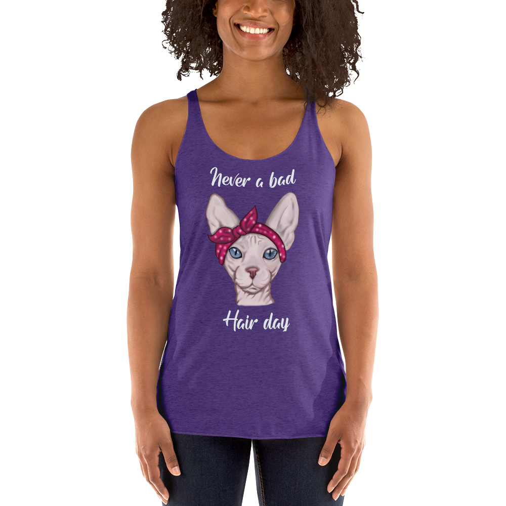 "NEVER A BAD HAIR DAY" SPHYNX TANK
