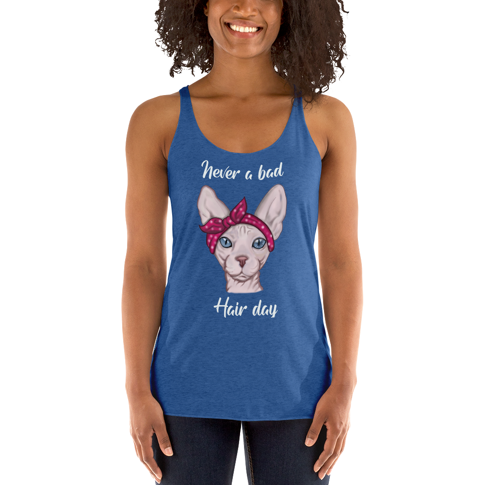 "NEVER A BAD HAIR DAY" SPHYNX TANK