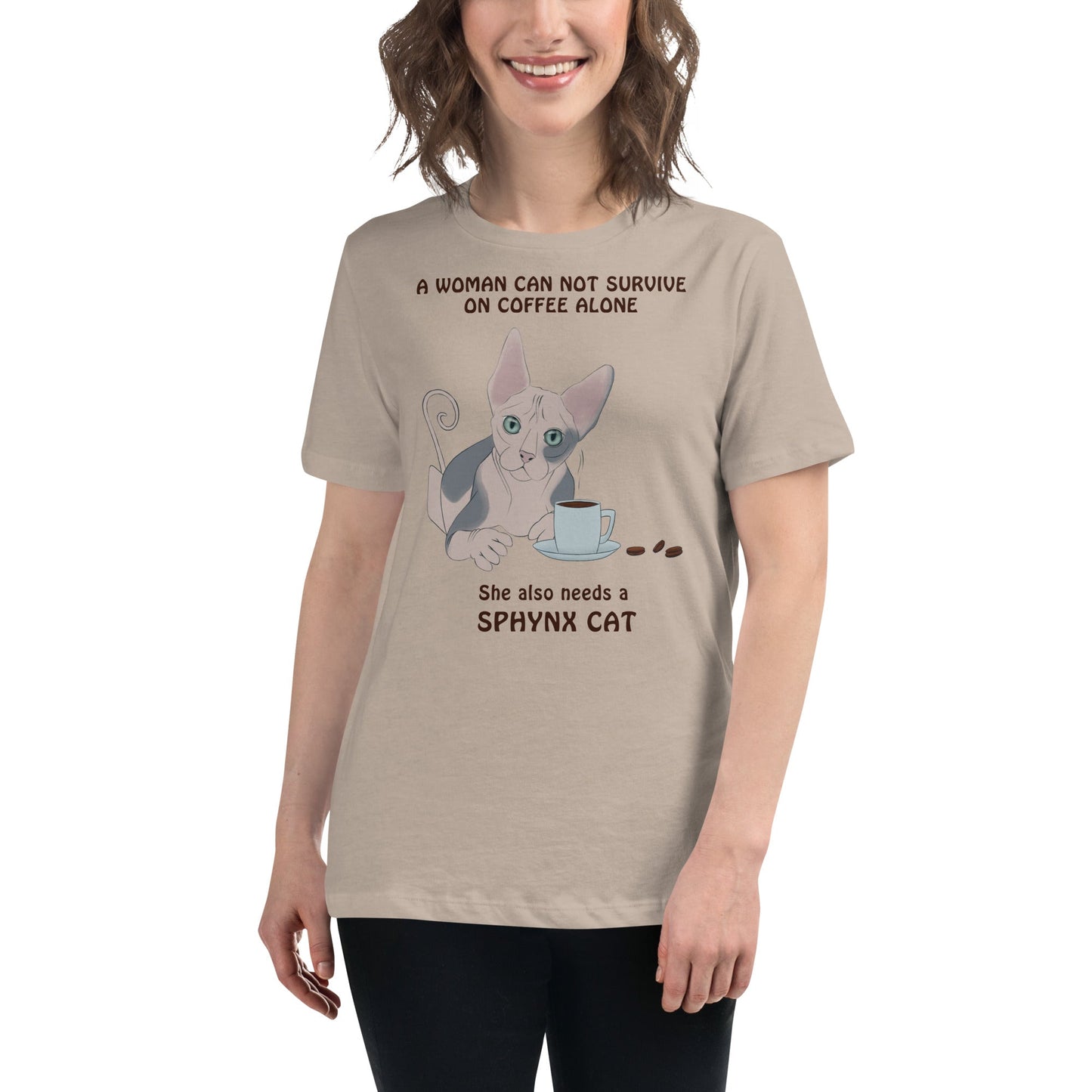 "WOMAN CANT SURVIVE ON COFFEE ALONE" TEE