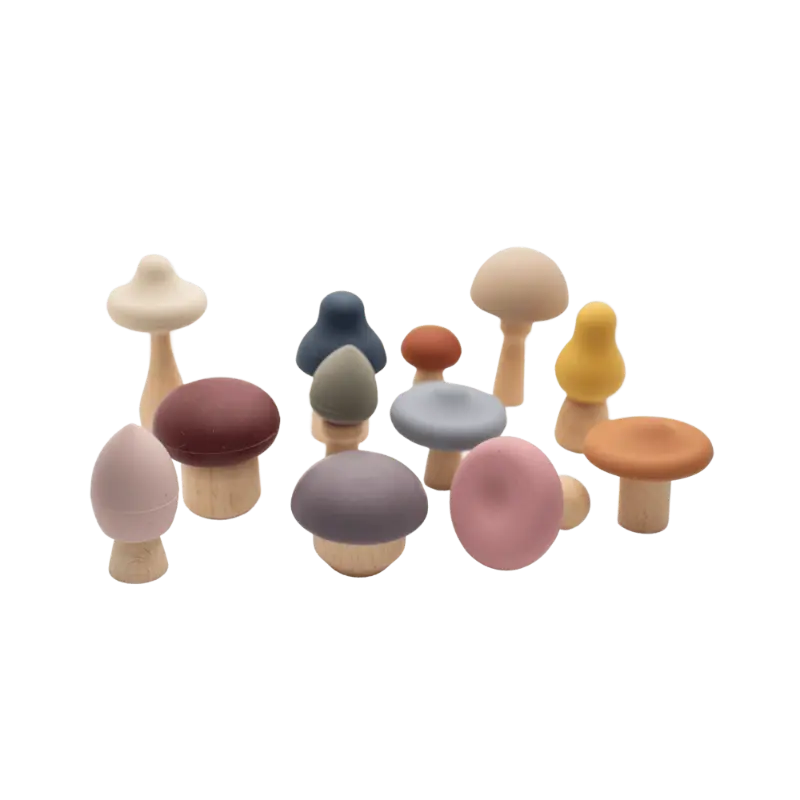 Mushroom Toy | Wood & Silicone + Imaginative + Montessori | LYTL®️