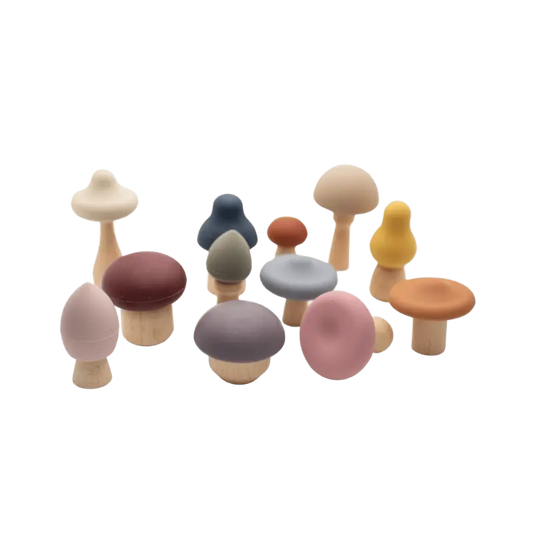 Mushroom Toy | Wood & Silicone + Imaginative + Montessori | LYTL®️