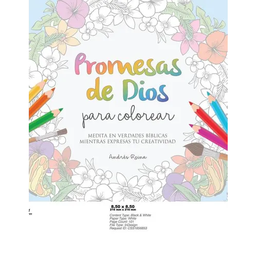 Promesas de Dios para Colorear: Medita en verdades bíblicas mientras expresas tu creatividad