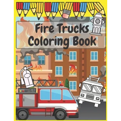 Fire Trucks Coloring Book