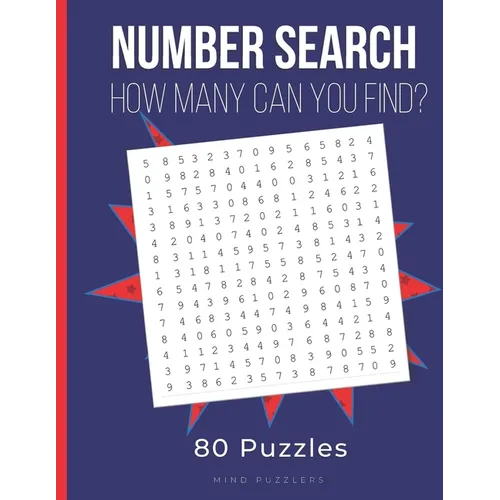 Number Search: Search and Find Number Puzzles for Adults