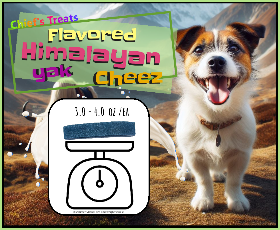 Blueberry Flavored Yak Cheese Chew - Made with REAL BLUEBERRY Puree Single