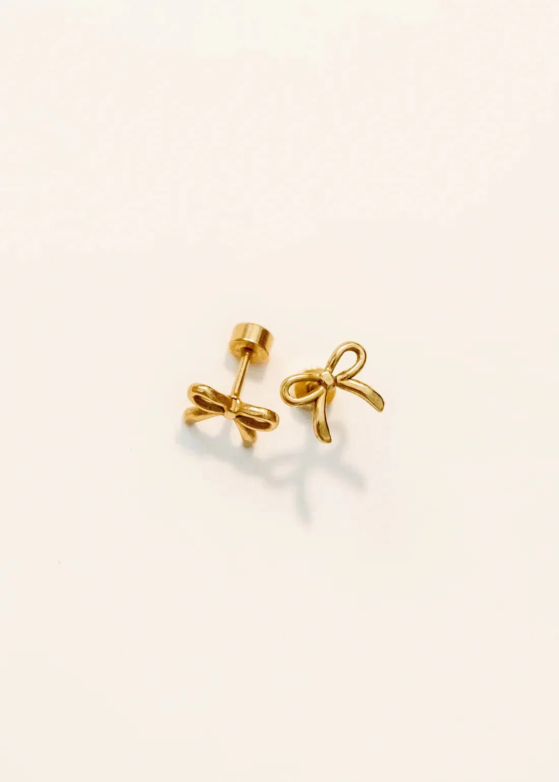 Sadie Bow Gold Screwback Stud Earrings - YellowBrickRoad - Little Red General Store