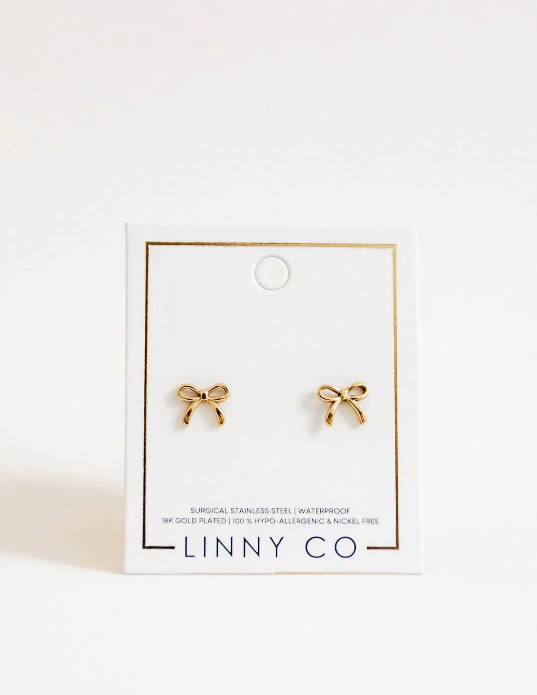 Sadie Bow Gold Screwback Stud Earrings - YellowBrickRoad - Little Red General Store