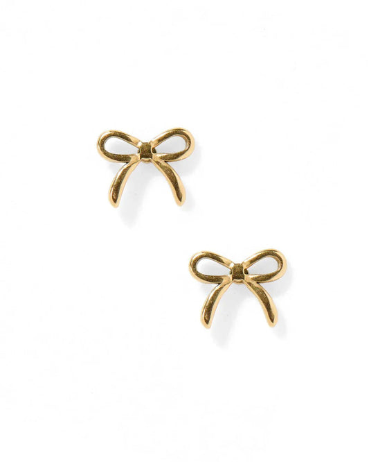 Sadie Bow Gold Screwback Stud Earrings - YellowBrickRoad - Little Red General Store