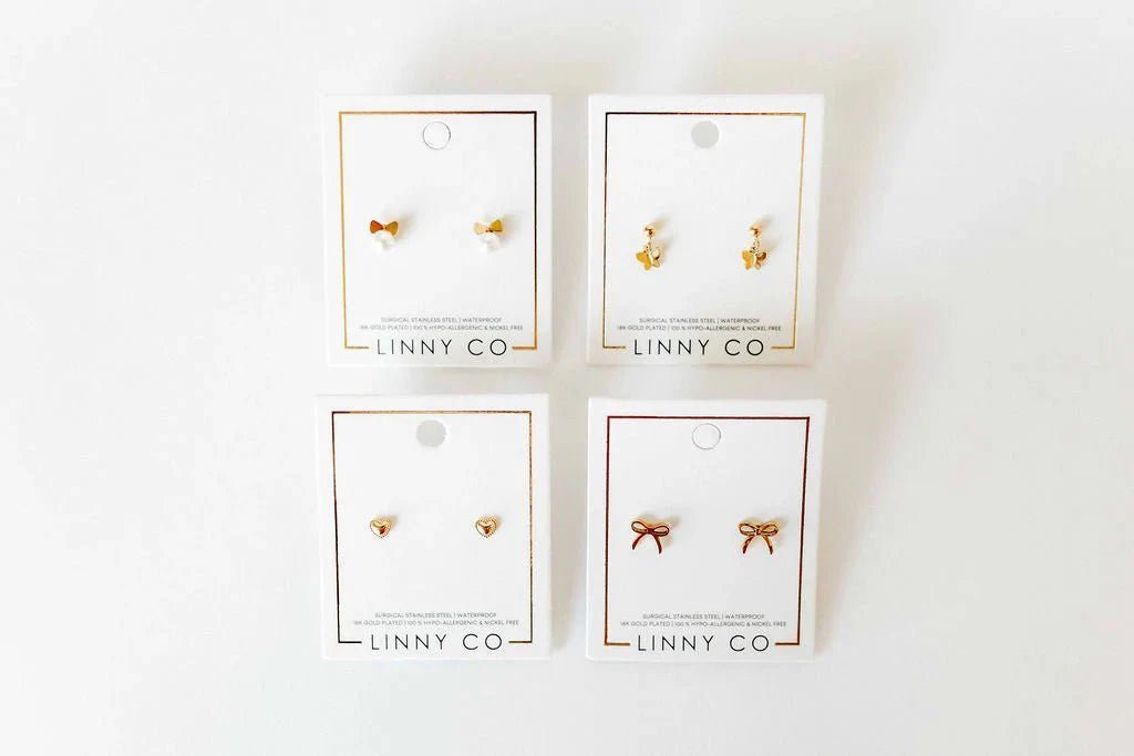 Juliet Clear Screwback Stud Earrings - YellowBrickRoad - Little Red General Store