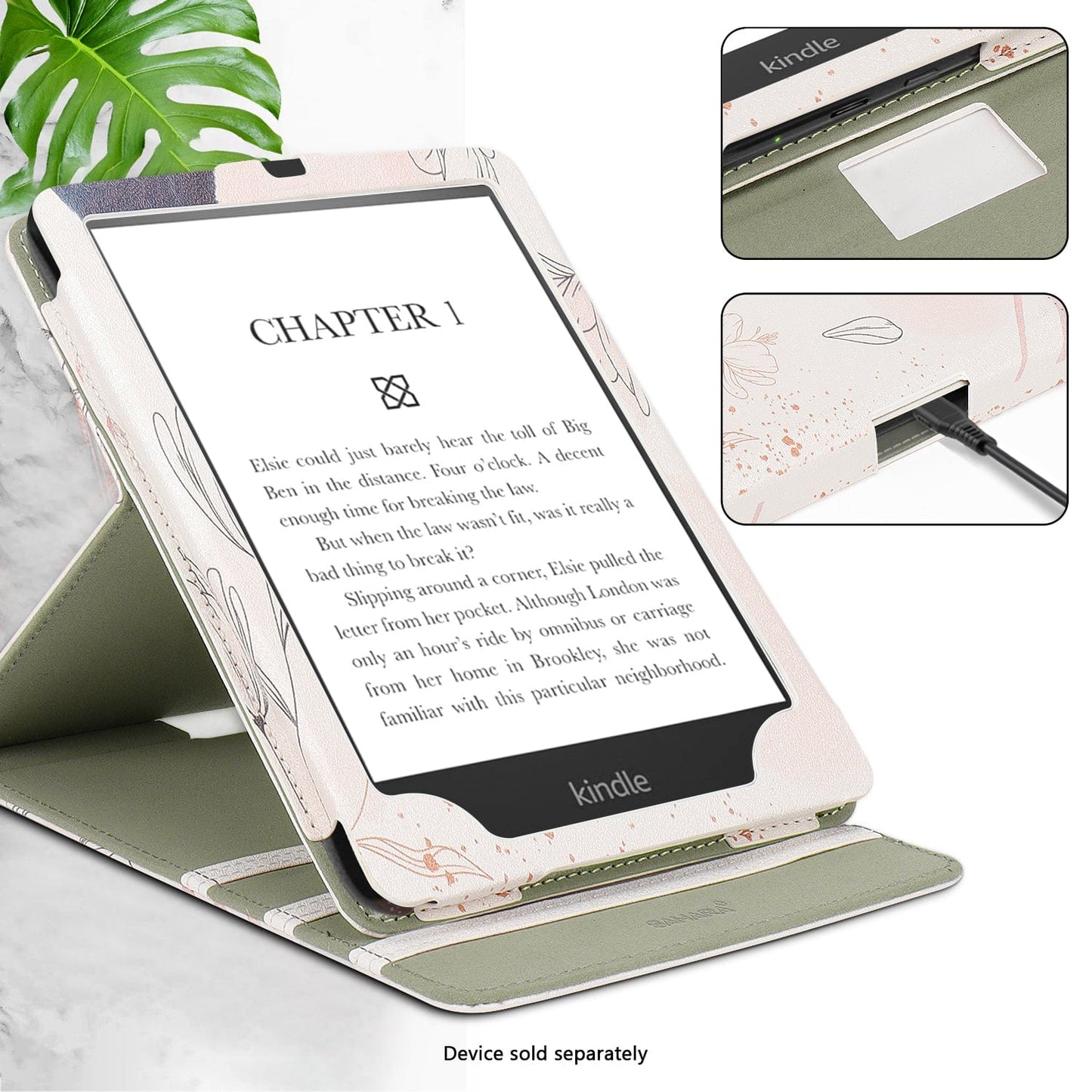 Indy Series Vertical Folio Case - Amazon Kindle Paperwhite (2024) and Colorsoft - Zerodamage Sahara Case LLC - Little Red General Store