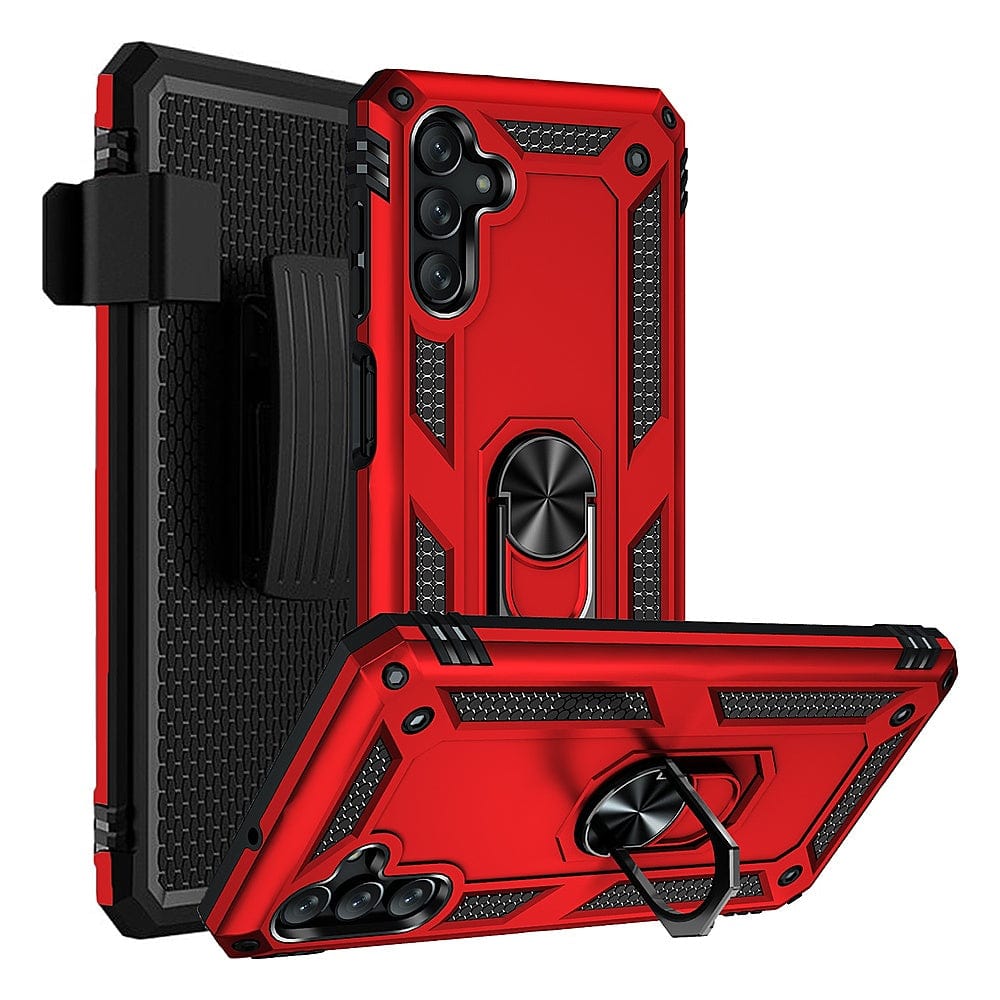 Red Military Kickstand Series Case with Belt Clip - Samsung Galaxy A13 5G - Zerodamage Sahara Case LLC - Little Red General Store