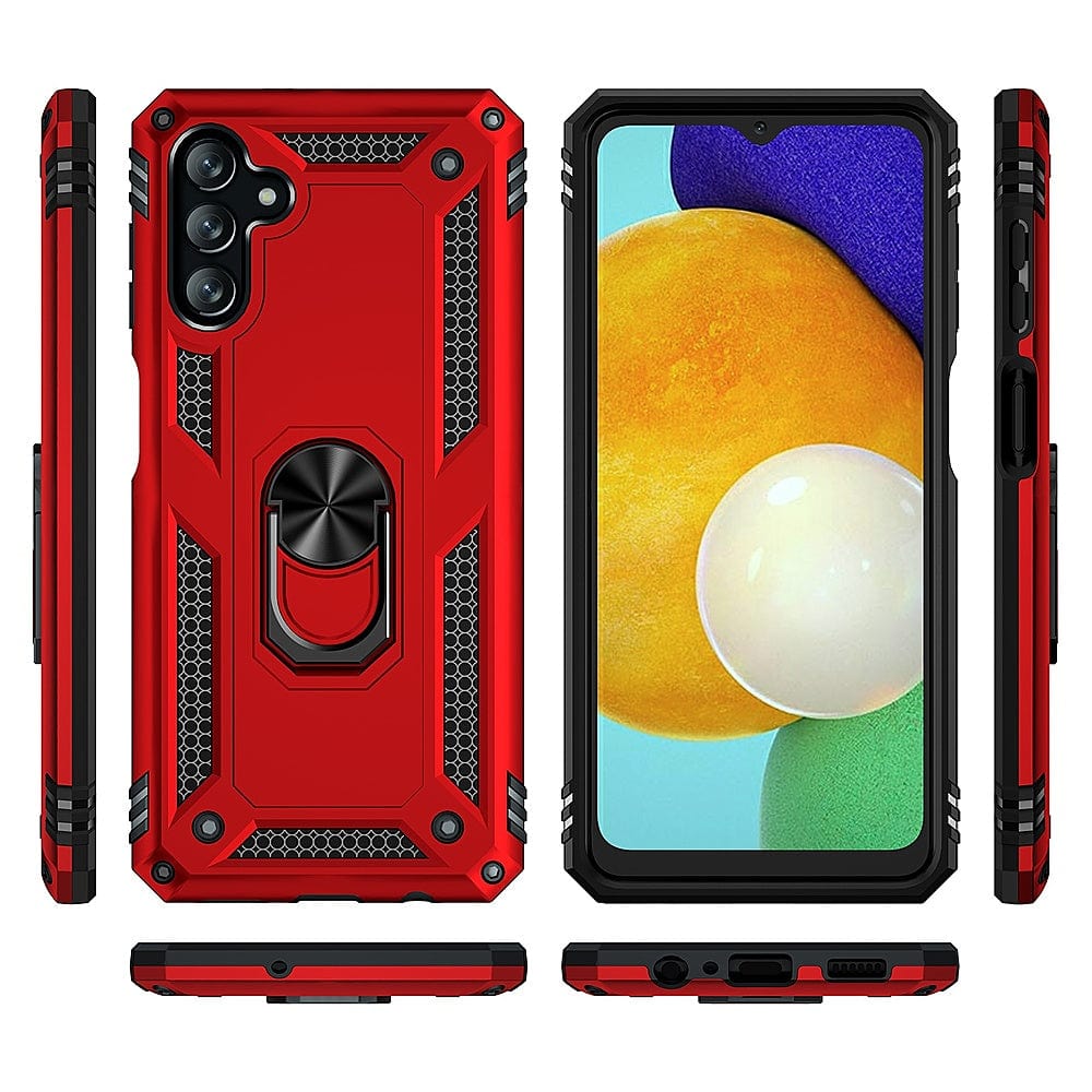 Red Military Kickstand Series Case with Belt Clip - Samsung Galaxy A13 5G - Zerodamage Sahara Case LLC - Little Red General Store