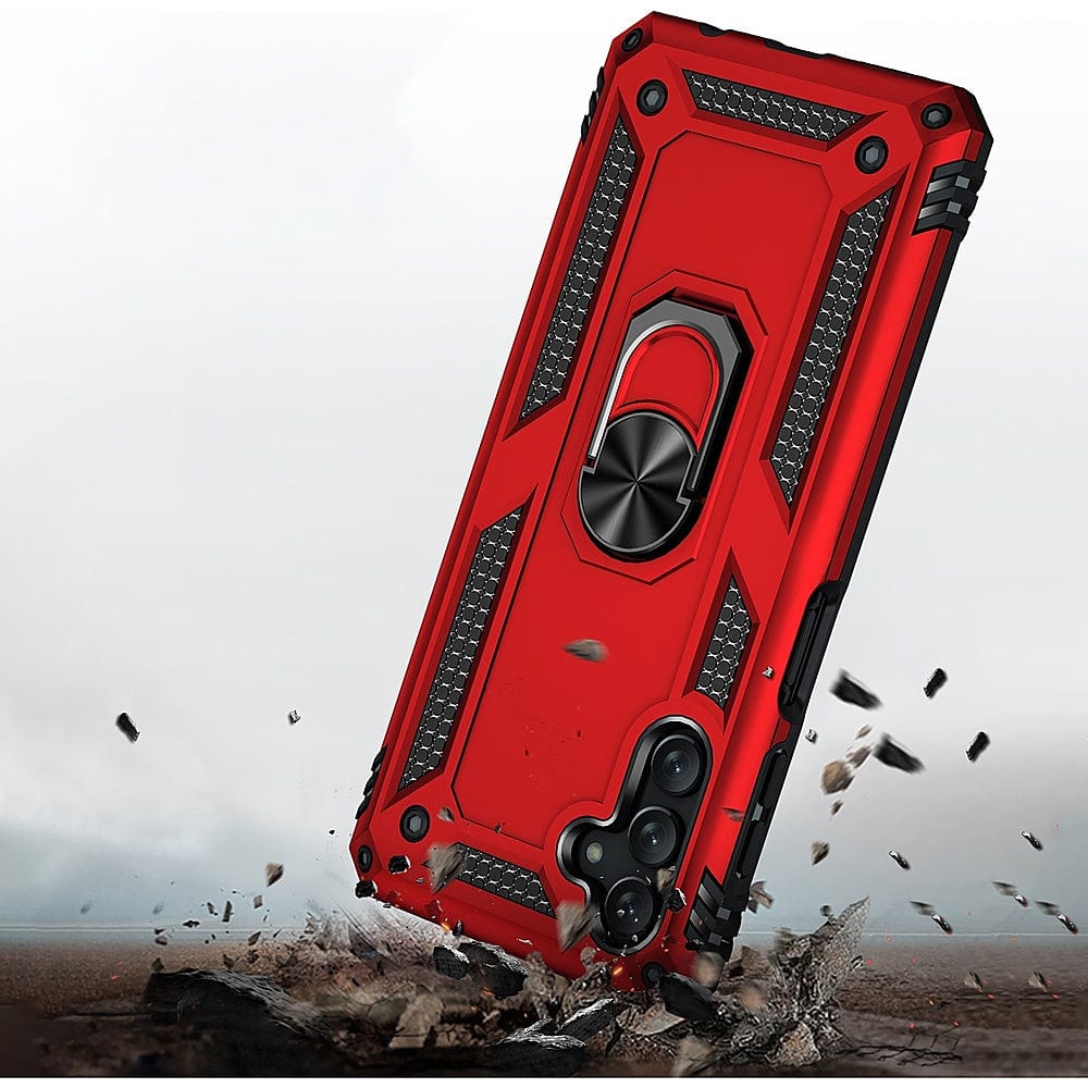 Red Military Kickstand Series Case with Belt Clip - Samsung Galaxy A13 5G - Zerodamage Sahara Case LLC - Little Red General Store