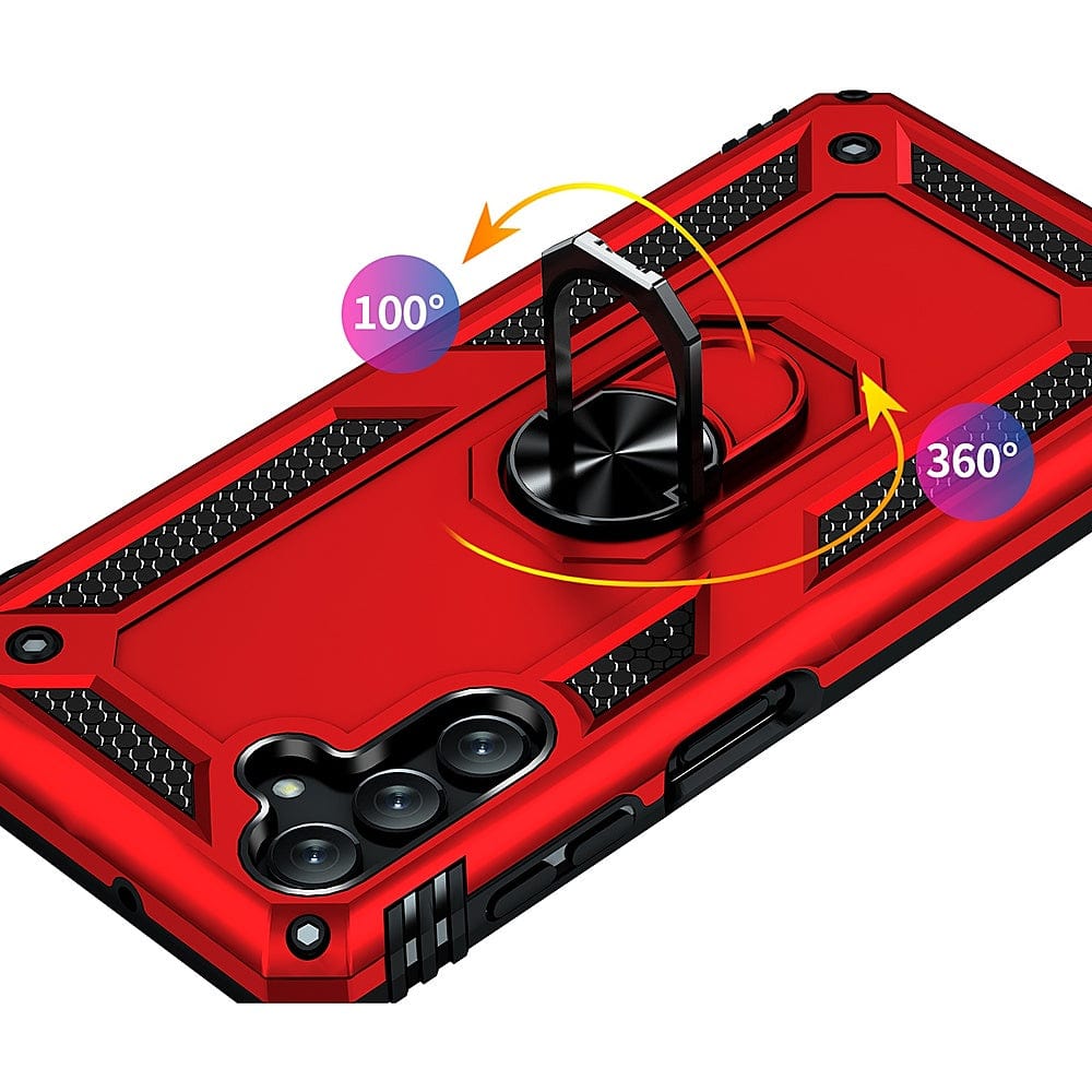 Red Military Kickstand Series Case with Belt Clip - Samsung Galaxy A13 5G - Zerodamage Sahara Case LLC - Little Red General Store