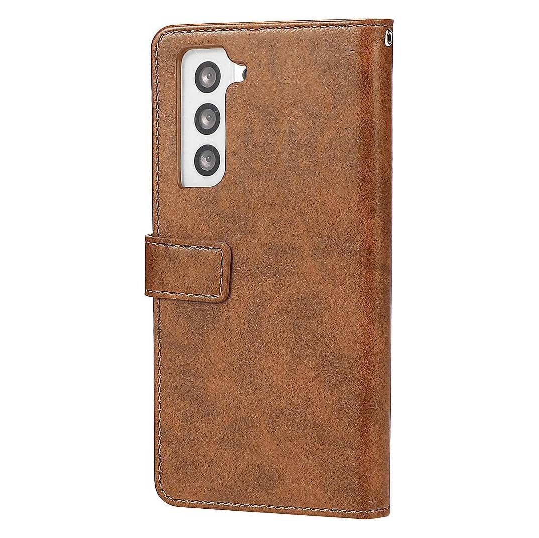 Indy Series Leather Wallet Case - Samsung Galaxy S24 - Zerodamage Sahara Case LLC - Little Red General Store