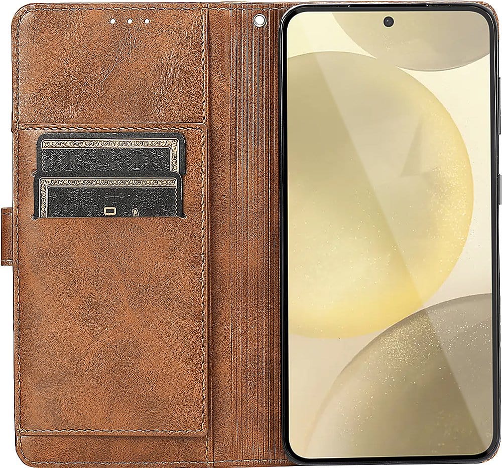 Indy Series Leather Wallet Case - Samsung Galaxy S24 - Zerodamage Sahara Case LLC - Little Red General Store