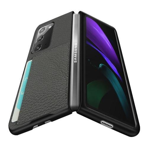 Leather Series Case for Samsung Galaxy Z Fold2 5G (Fold 2 - Gray - Zerodamage Sahara Case LLC - Little Red General Store