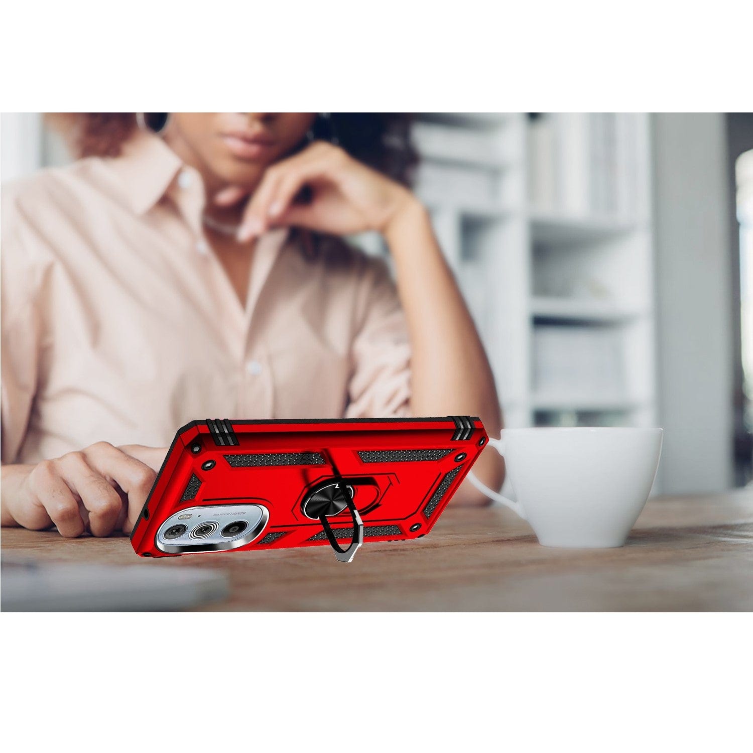 Raider Series Heavy Duty Kickstand Case - Motorola Edge+ (2022) - Zerodamage Sahara Case LLC - Little Red General Store