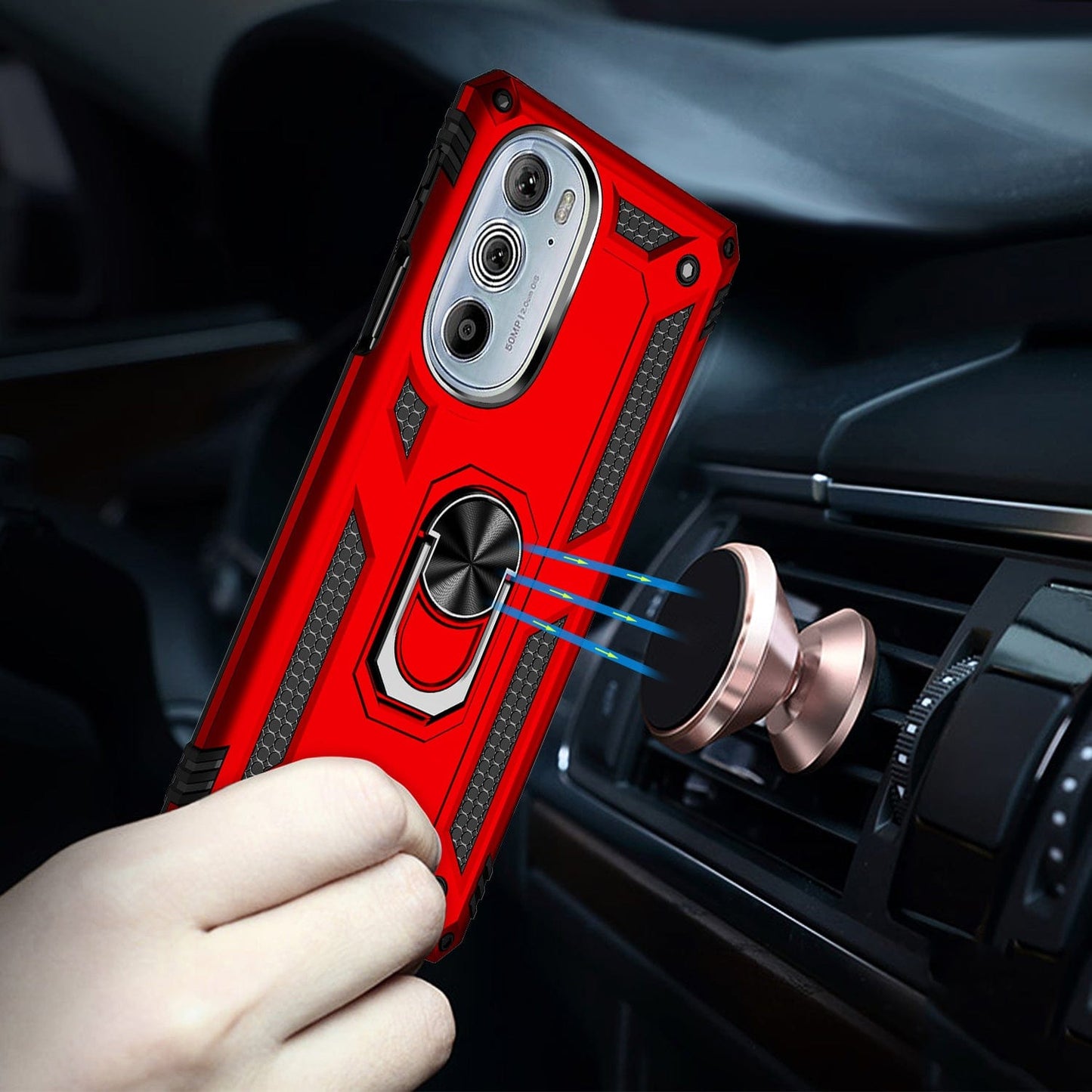 Raider Series Heavy Duty Kickstand Case - Motorola Edge+ (2022) - Zerodamage Sahara Case LLC - Little Red General Store