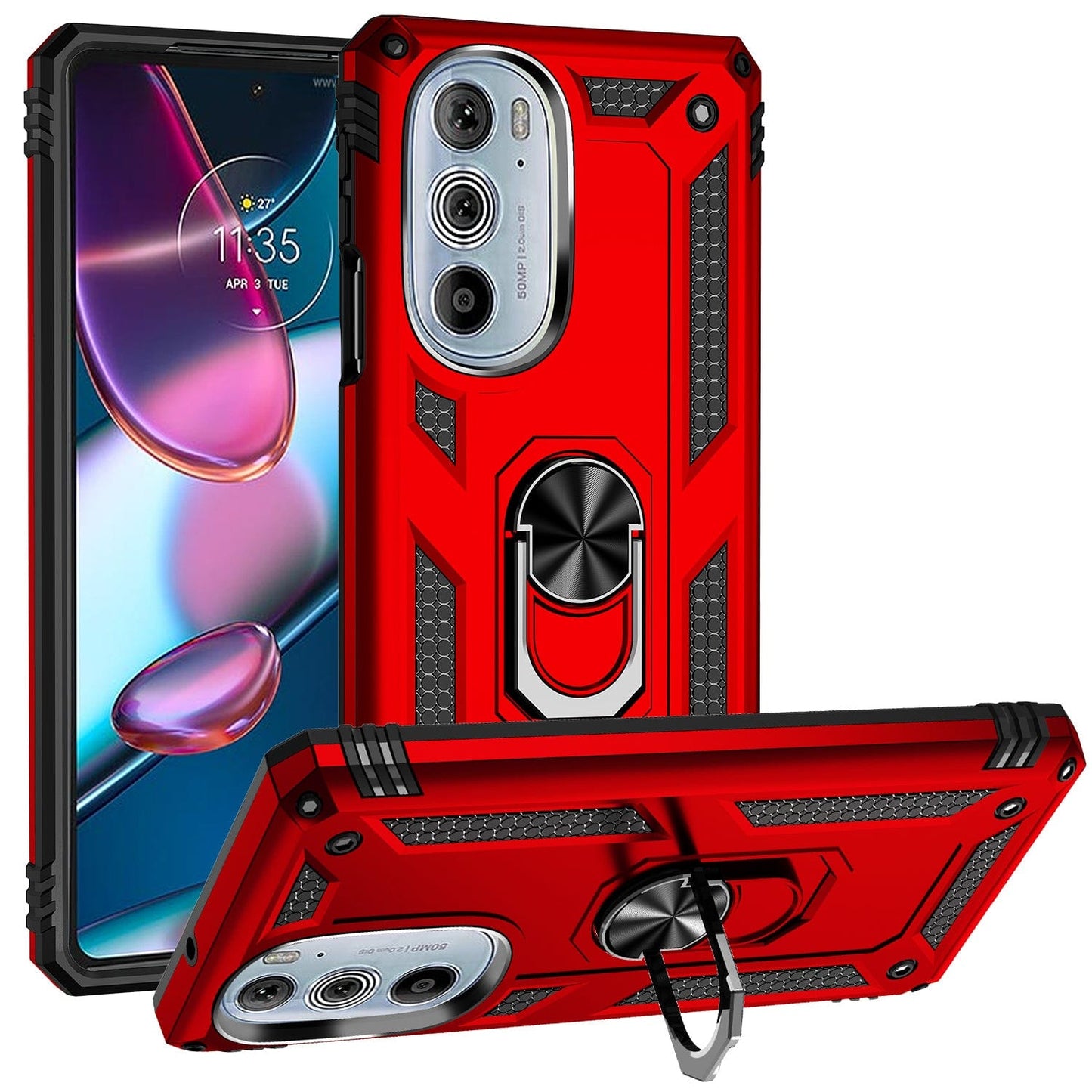 Raider Series Heavy Duty Kickstand Case - Motorola Edge+ (2022) - Zerodamage Sahara Case LLC - Little Red General Store