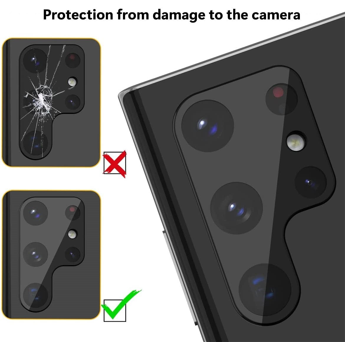 ZeroDamage Camera Lens Protector (2 - Pack) - Samsung Galaxy S22 Ultra - Zerodamage Sahara Case LLC - Little Red General Store