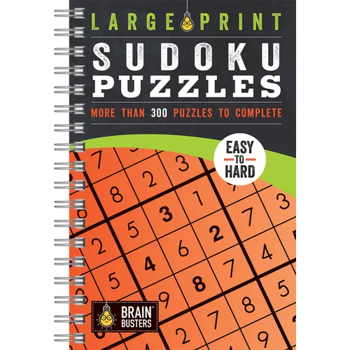 Large Print Sudoku Puzzles Orange